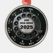 Rotary Phone Dial Ornament Aus Metall (Vorne)