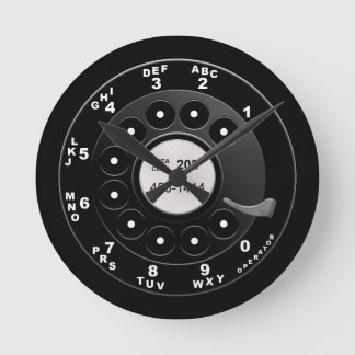 Rotary Phone Dial Runde Wanduhr