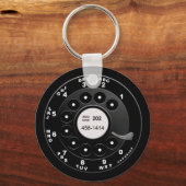 Rotary Phone Dial Schlüsselanhänger (Vorderseite)