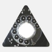 Rotary Phone Dreieckiger Aufkleber (Vorderseite)