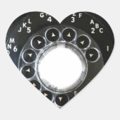 Rotary Phone Herz-Aufkleber (Vorderseite)