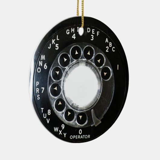 Rotary Phone Keramik Ornament (Rechts)