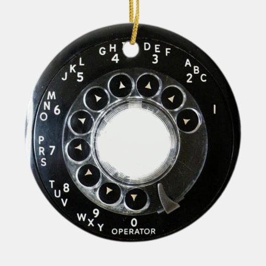 Rotary Phone Keramik Ornament (Vorne)