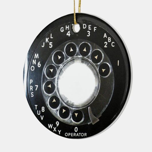 Rotary Phone Keramik Ornament (Links)