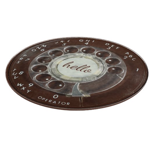 Rotary Phone Look Cutting Board Schneidebrett (Ecke)