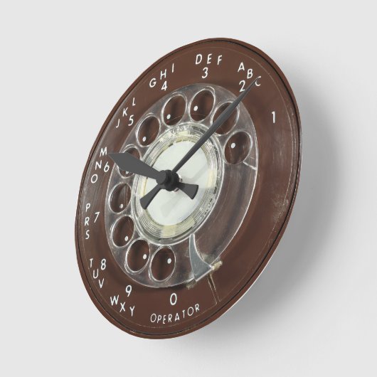 Rotary Phone Look Runde Wanduhr (Winkel)