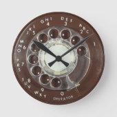 Rotary Phone Look Runde Wanduhr (Vorderseite)
