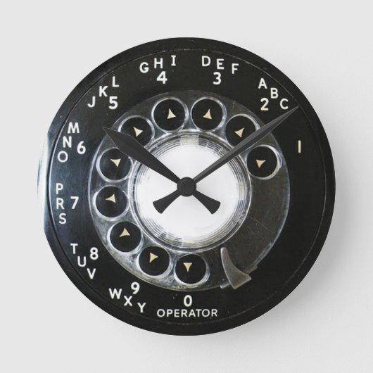 Rotary Phone Runde Wanduhr (Vorderseite)