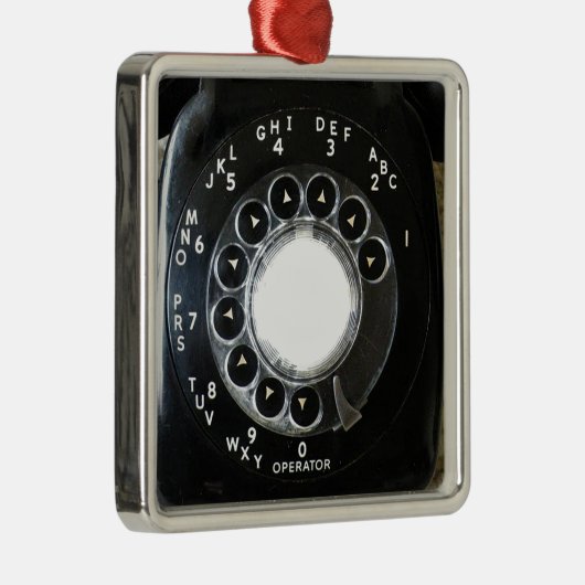 Rotary Phone Silbernes Ornament (Rechts)