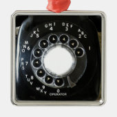 Rotary Phone Silbernes Ornament (Vorne)
