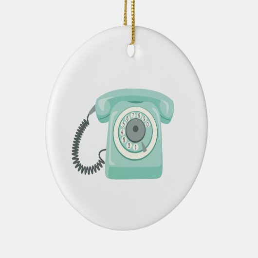 Rotary-Telefon Keramik Ornament (Rechts)