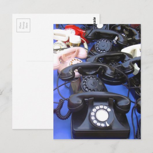 Rotary-Telefon Postkarte (Vorne/Hinten)
