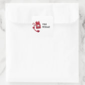 Rotary-Telefon Quadratischer Aufkleber (Tasche)