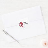 Rotary-Telefon Quadratischer Aufkleber (Umschlag)