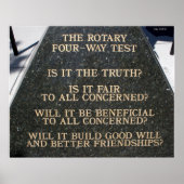 Rotary Vier-Wege-Test Poster (Vorne)