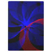 Rotating Blue Accent Geometric Clipboard Klemmbrett (Rückseite)