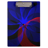 Rotating Blue Accent Geometric Clipboard Klemmbrett (Vorderseite)