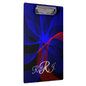 Rotating Blue Accent Geometric Clipboard Klemmbrett (Rechts)