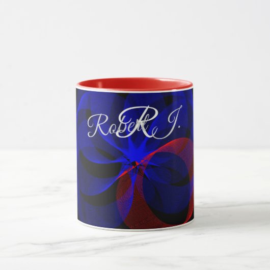 Rotating Blue Accent Geometric Coffee Mug Tasse (Zentrum)