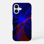 Rotating Blue Accent Geometric iPhone 16 Case iPhone 16 Hülle (Rückseite)