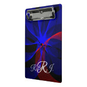 Rotating Blue Accent Geometric Mini Clipboard Klemmbrett (Gewinkelt2)