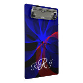 Rotating Blue Accent Geometric Mini Clipboard Klemmbrett (Schrägansicht)