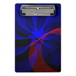 Rotating Blue Accent Geometric Mini Clipboard Klemmbrett