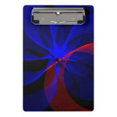 Rotating Blue Accent Geometric Mini Clipboard Mini Klemmbrett (Vorderseite)