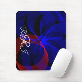 Rotating Blue Accent Geometric Mouse Pad Mousepad