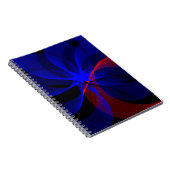 Rotating Blue Accent Geometric Spiral Notebook Notizblock (Rechte Seite)