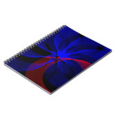 Rotating Blue Accent Geometric Spiral Notebook Notizblock (Linke Seite)