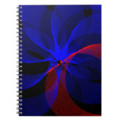 Rotating Blue Accent Geometric Spiral Notebook Notizblock (Vorderseite)