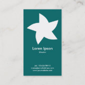 Rotating Star - Aquamarines Grün 006666 Visitenkarte (Rückseite)