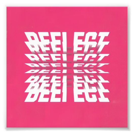 Rotating Text Minimal Poster – Pink Edition (Vorne)