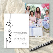 Rotation Black Script Foto Kinderdusche Vielen Dan Karte