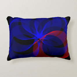 Rotation des blauen Akzent Dekokissen