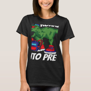 Rotation in Pre K Dinosaurier Rex zurück zum Schul T-Shirt