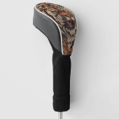 Rotation mit Atemberaubendem Tiger Tattoo Golf Headcover (angewinkelt)