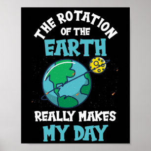 Rotation of the Earth Makes My Day Science Poster