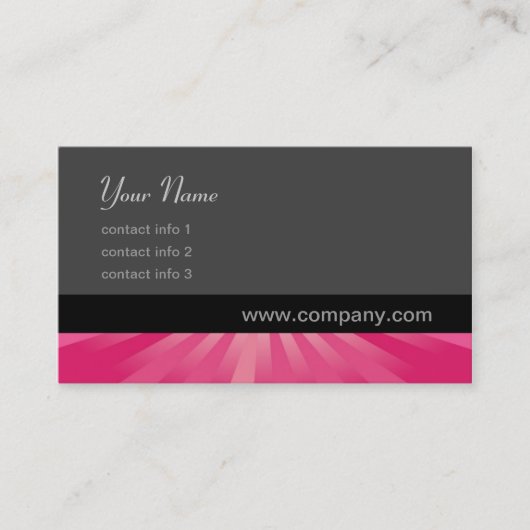 Rotation - Rosa Visitenkarte (Vorderseite)