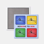 Rotation zu gewinnen vier Farben Crew blau Magnet (Vorderseite/Rückseite)