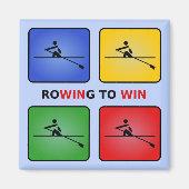 Rotation zu gewinnen vier Farben Crew blau Magnet (Vorne)