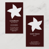 Rotationstern - Dunkelbraun Visitenkarte (Vorne/Hinten)