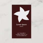 Rotationstern - Dunkelbraun Visitenkarte (Rückseite)