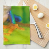 Rotaugelaubfrosch, Costa Rica Geschirrtuch (Viertel Falte)