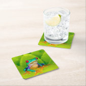 Rotaugelaubfrosch, Costa Rica Rechteckiger Pappuntersetzer (Vor Ort)