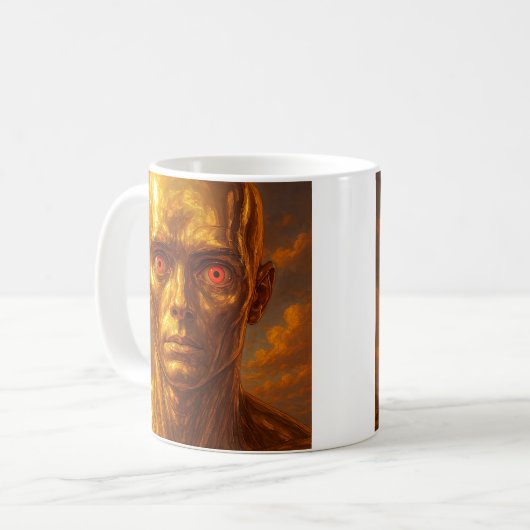 Rotaugen-Android Kaffeetasse (Vorderseite Links)