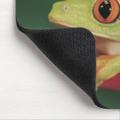 Rotaugenfrosch auf der Blume Mousepad (Ecke)