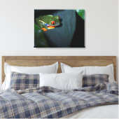 Rotaugenfrosch sitzend leinwanddruck (Insitu (Schlafzimmer))
