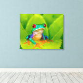Rotaugenklaubfrosch, Costa Rica Leinwanddruck (Insitu (Holzboden))